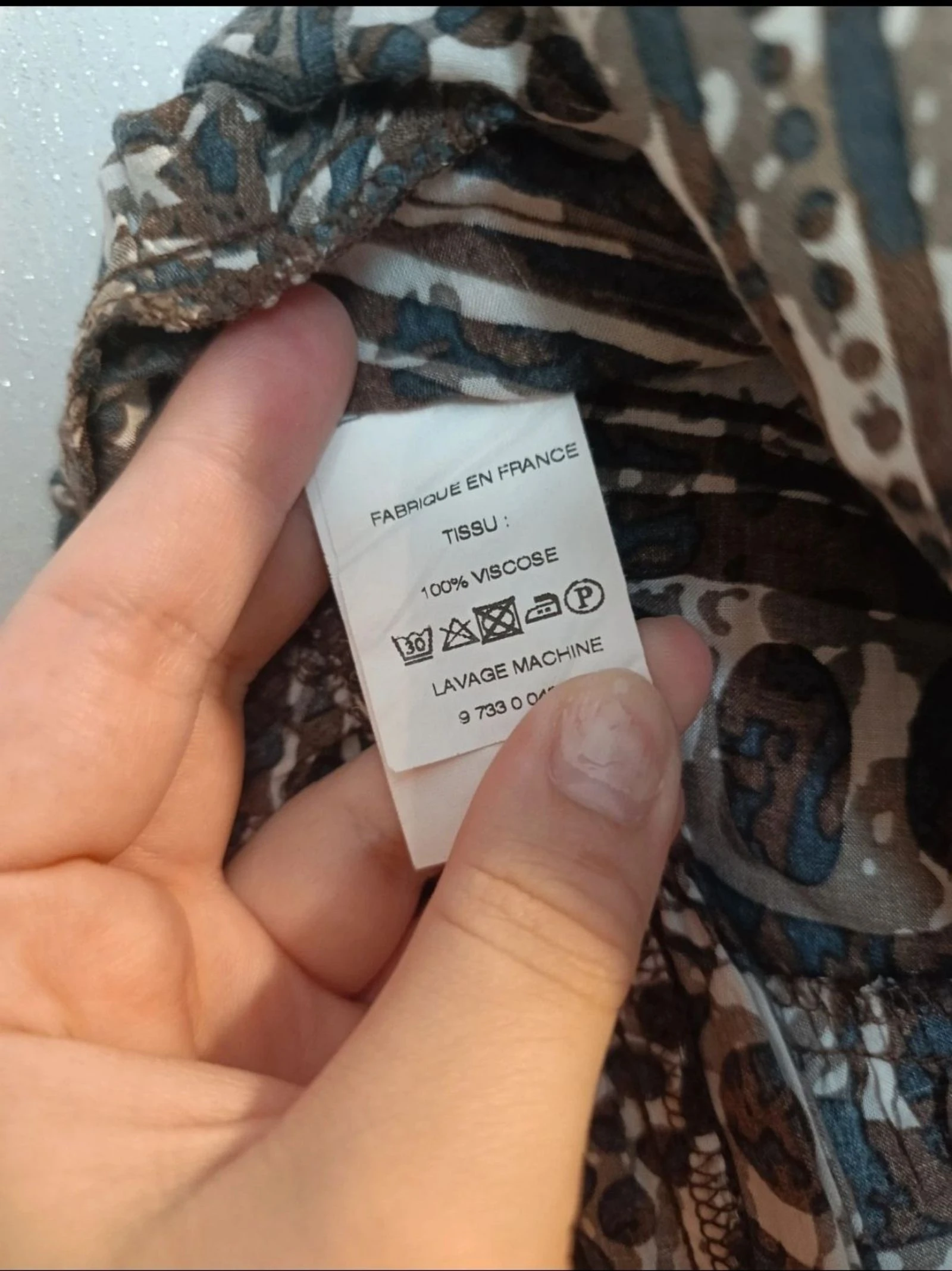 Falda Armand Thiery con estampado gráfico en negro, beige y marrón talla 42 100% Viscosa – photo 4
